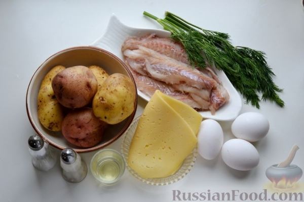 Картофельные гнёзда с рыбой и сыром, в духовке